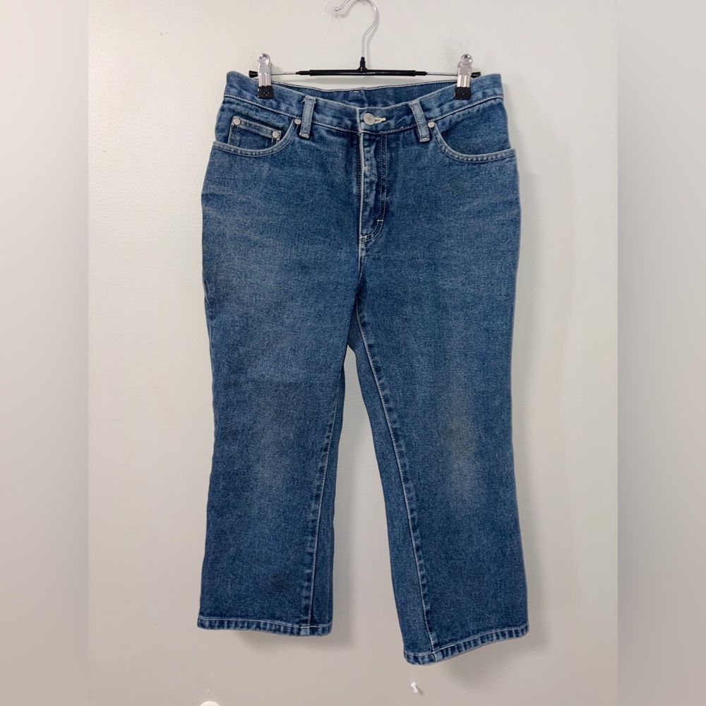 No Boundaries Vintage Y2K Denim Blue Jeans Capris Cropped Juniors 7 Fading